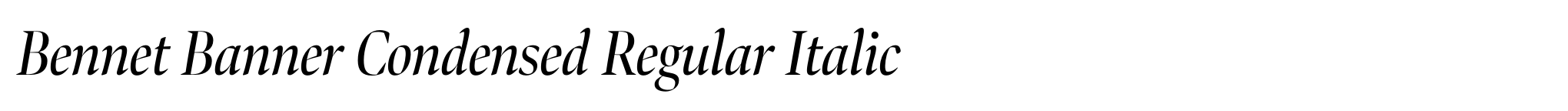 Bennet Banner Condensed Regular Italic image